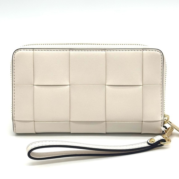 Michael Kors JST LG Flat MF Phone Case Wallet Light Cream - Picture 5 of 9